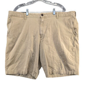Dockers Men's Chino Shorts Tan Size 42 Cotton Blend Slash Pockets